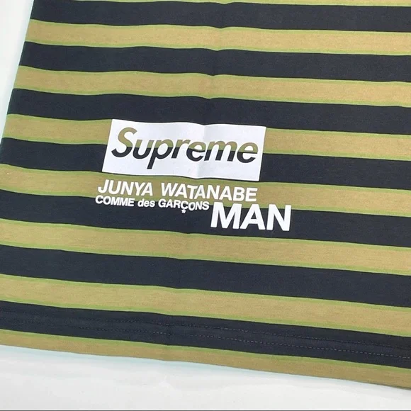 Supreme x Junya Watanabe CDG Ringed Striped Bug Mens Medium Size T-Shirt - Picture 4 of 7